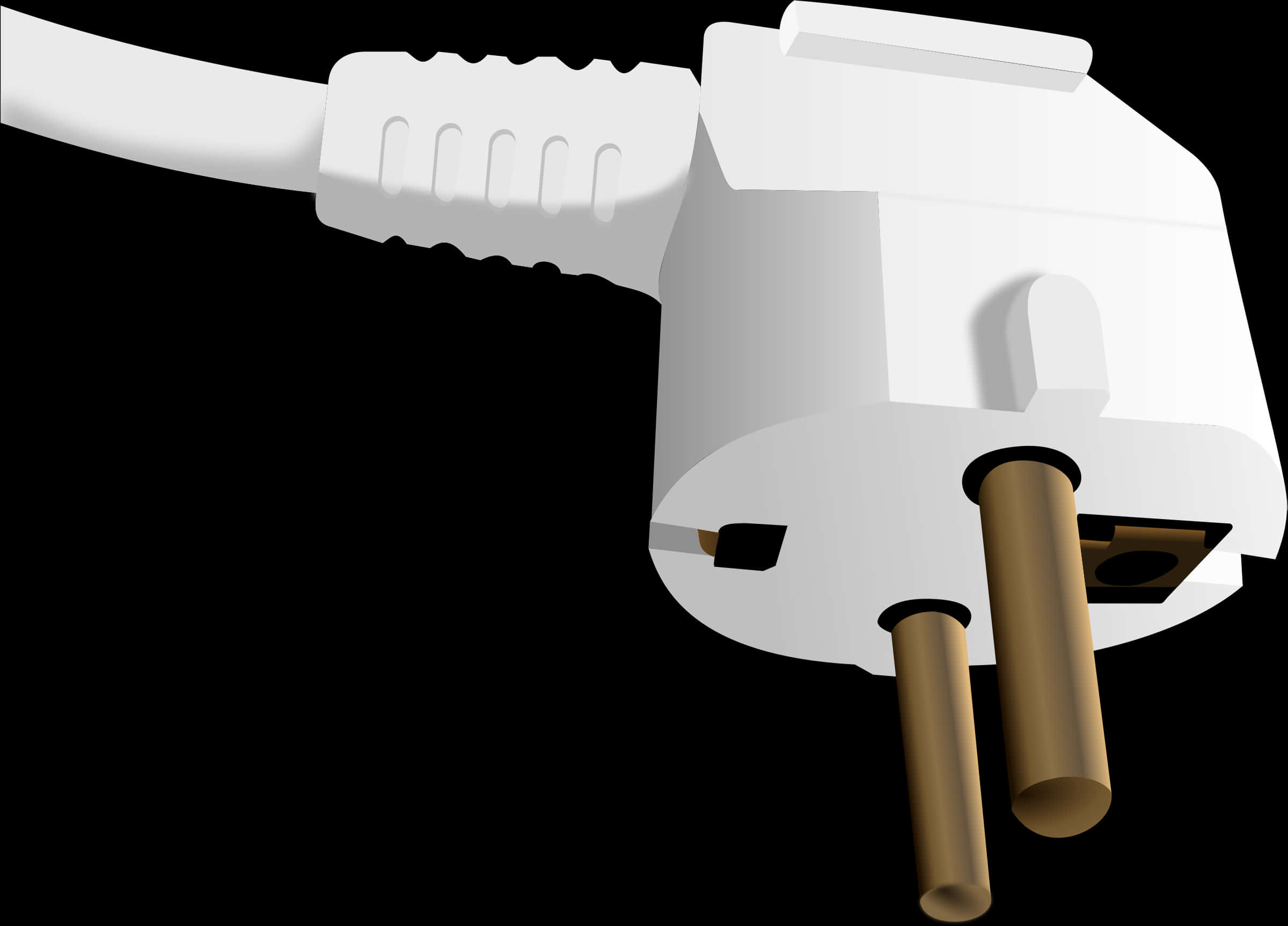 A White Plug With Two Brown Tubes