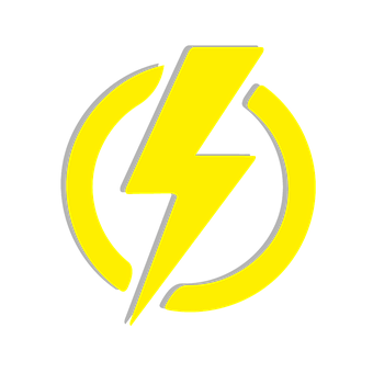Yellow Electricity Symbol