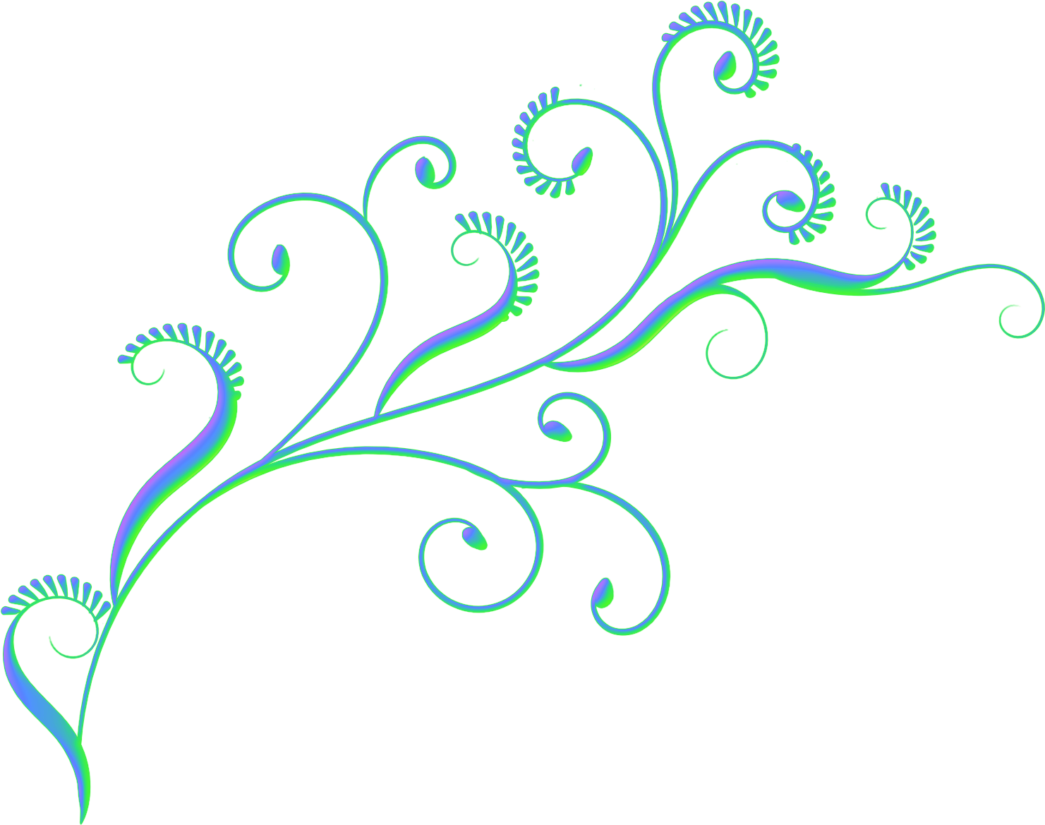 A Green And Blue Swirly Design