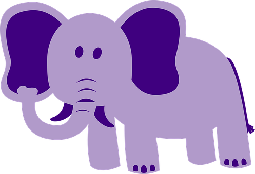 A Purple Elephant With Purple Ears