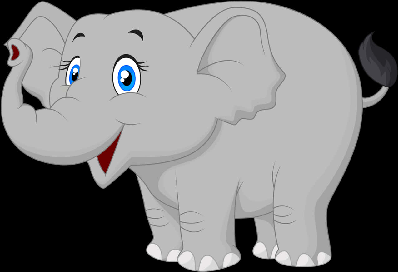 Cartoon A Cartoon Of An Elephant