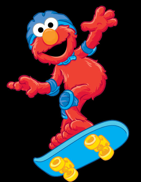A Cartoon Character On A Skateboard