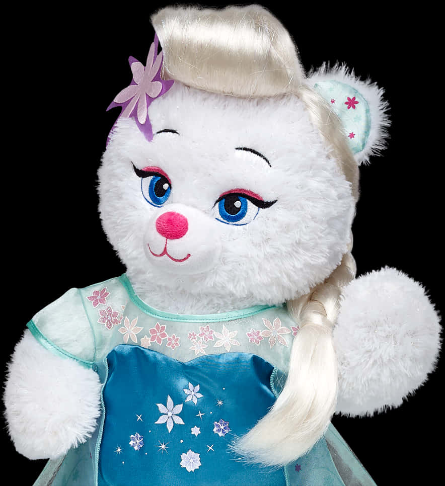 A Stuffed Animal Wearing A Dress