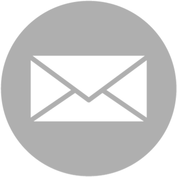 A White Envelope In A Grey Circle