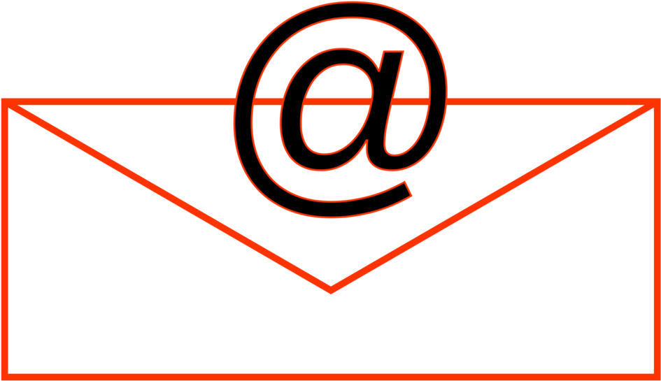 A Black And Orange Envelope With A Symbol On It