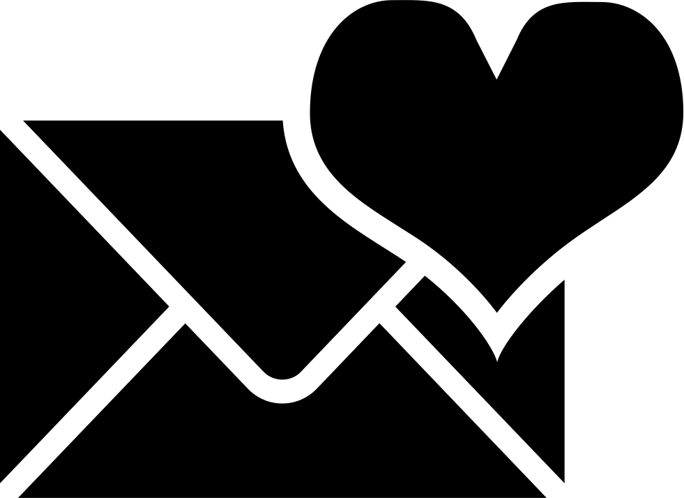 A Heart And Letter In Black