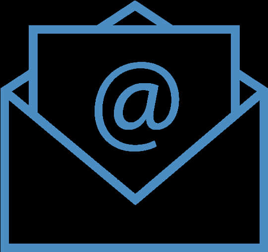A Blue And Black Envelope With A Letter