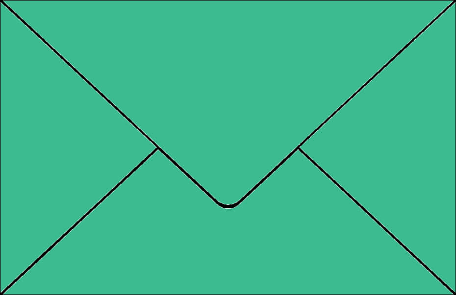 A Green Envelope With Black Lines