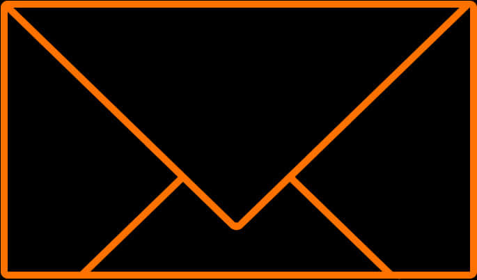 A Black Envelope With Orange Lines