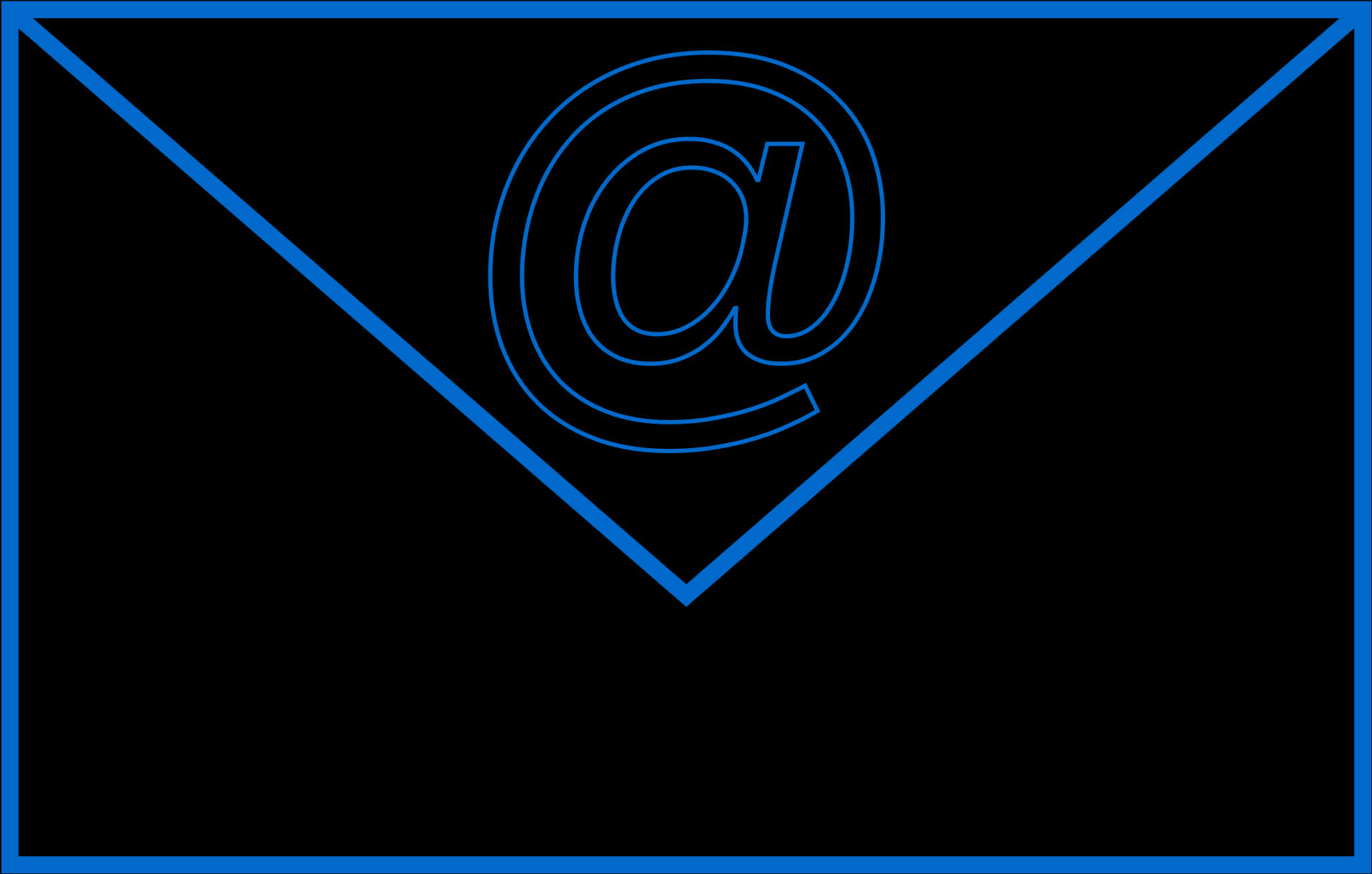 A Blue And Black Envelope With A Symbol On It