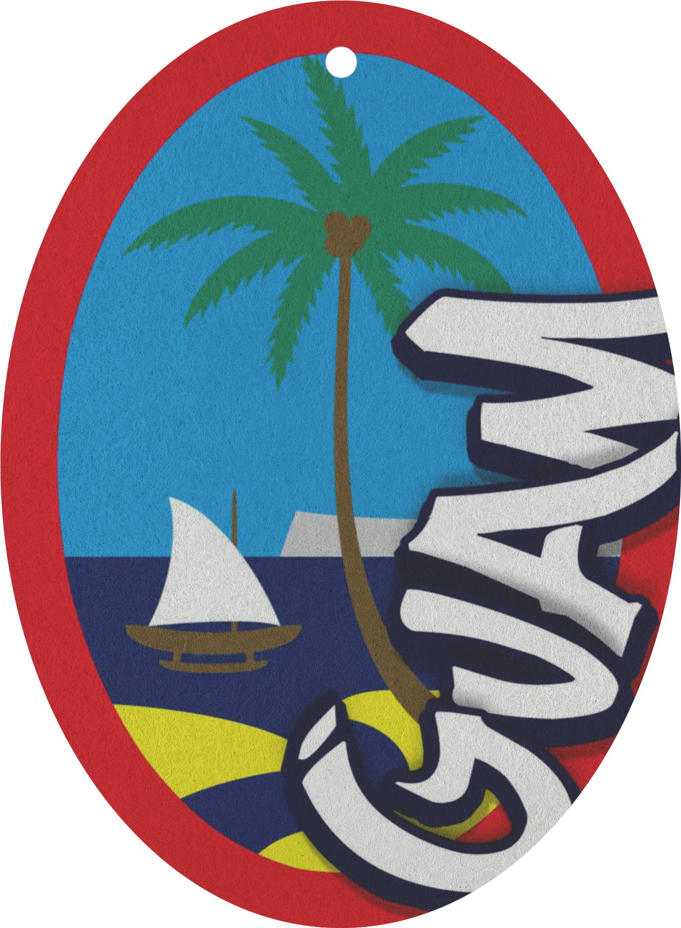 A Logo With A Palm Tree And Sailboat