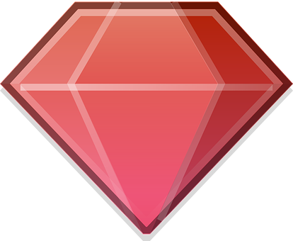 A Red Diamond With A Black Background