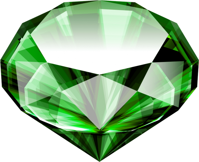 A Green Diamond On A Black Background