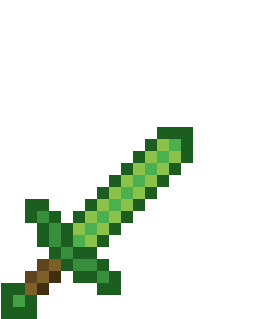 A Pixelated Sword With A Black Background