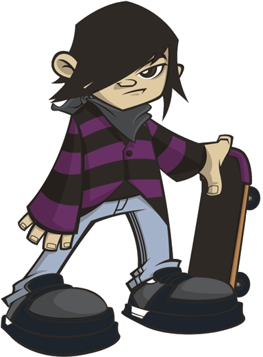 Cartoon Of A Boy Holding A Skateboard