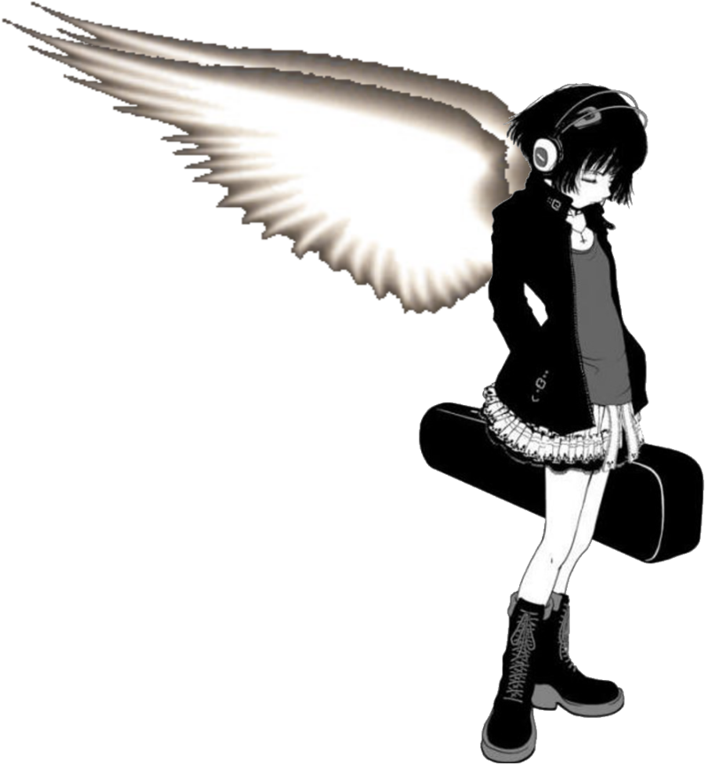 A Cartoon Of A Girl With Wings