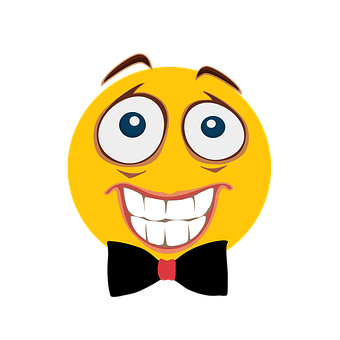 A Yellow Smiley Face With Big Eyes And Tongue Out