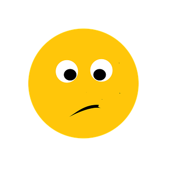 A Yellow Face With Eyes And A Sad Expression