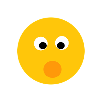A Yellow Face With Eyes And Mouth