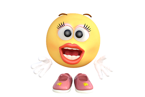 A Cartoon Face With A Pair Of Shoes