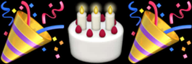 A Cake With Candles And Colored Eggs