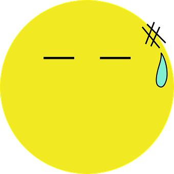 A Yellow Face With Tears On It