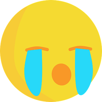 A Yellow Face With Blue Tears
