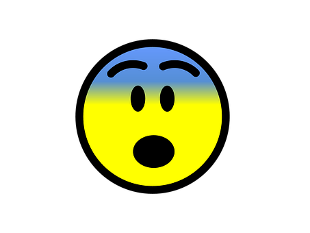 A Yellow And Blue Face With A Black Background