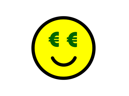 A Yellow Smiley Face With Green Eyes And A Smile And A Smile With Green Eyes