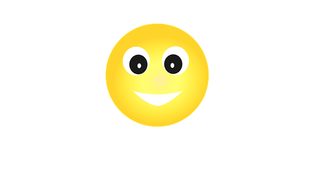 A Yellow Smiley Face With Black Eyes And A Smile
