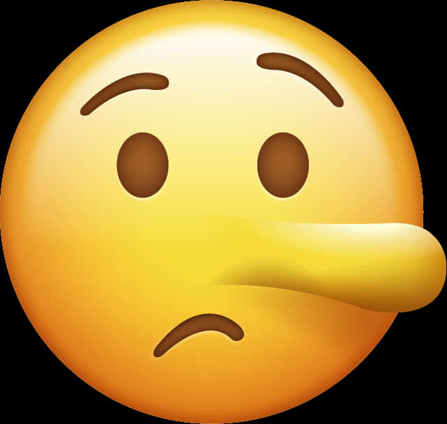 A Yellow Emoji With A Nose