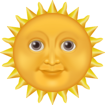 A Yellow Sun With A Face