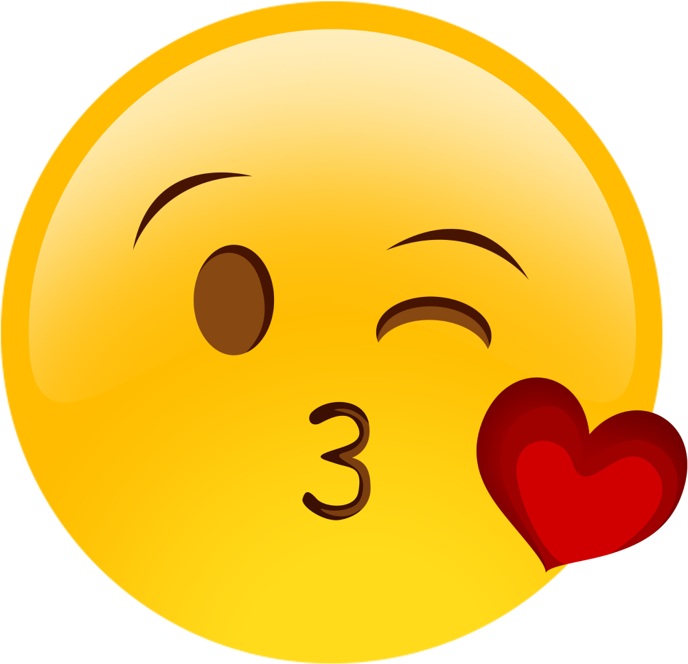 A Yellow Emoji With A Heart On It