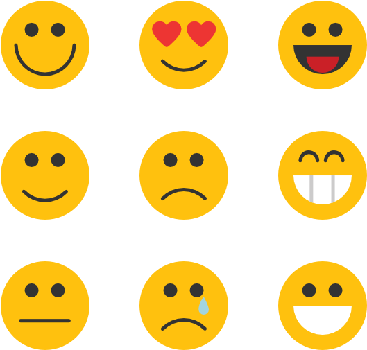 A Group Of Yellow Smiley Faces
