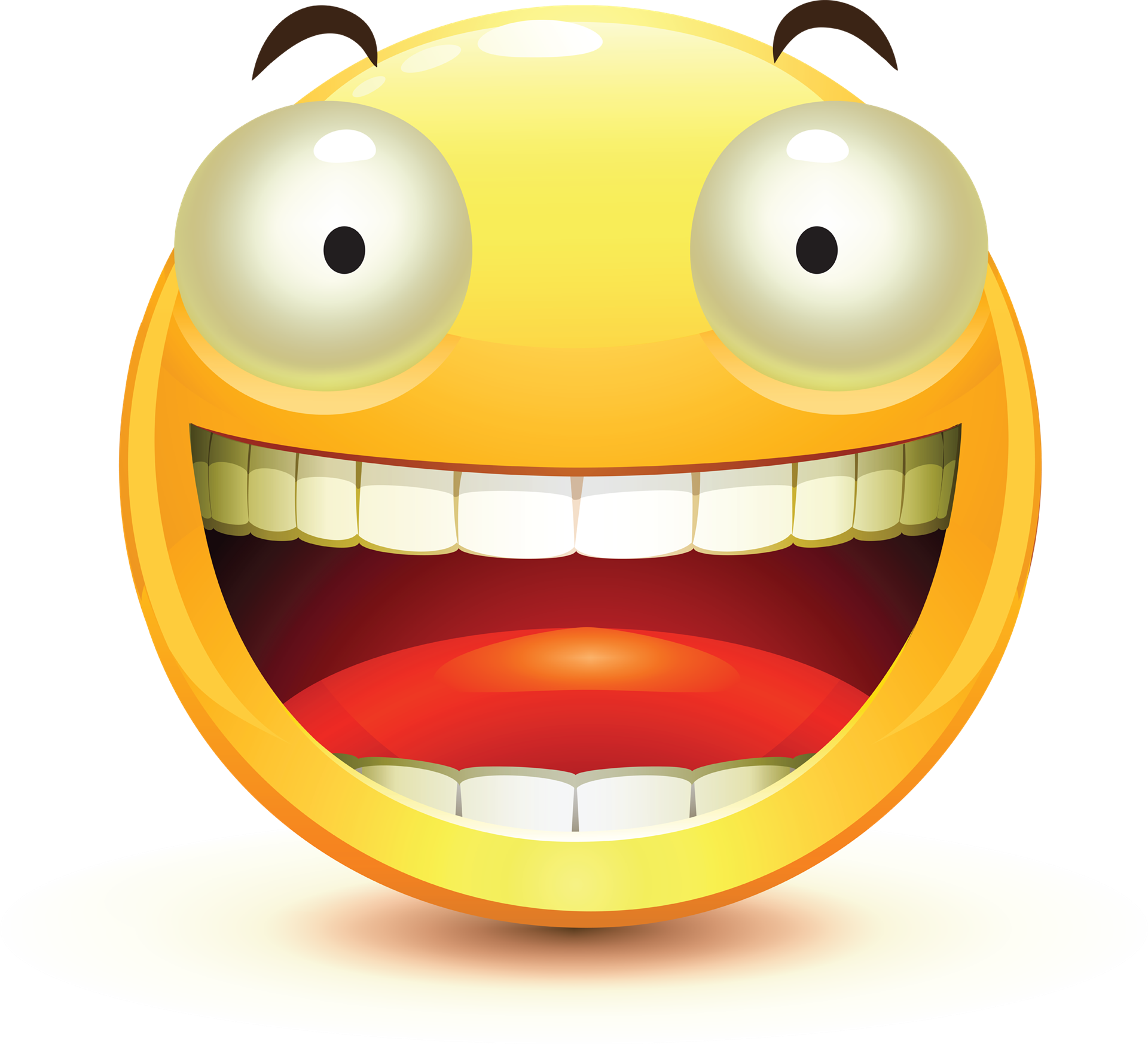 Download A Yellow Smiley Face With Big Teeth [100% Free] - FastPNG