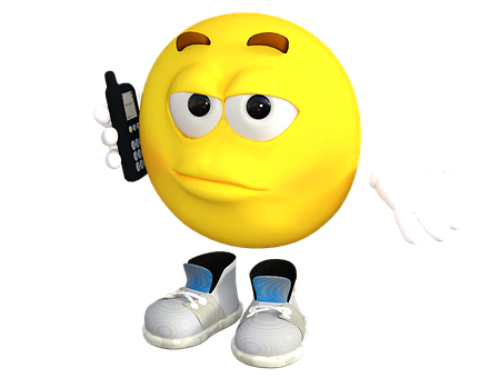 A Cartoon Character Holding A Phone