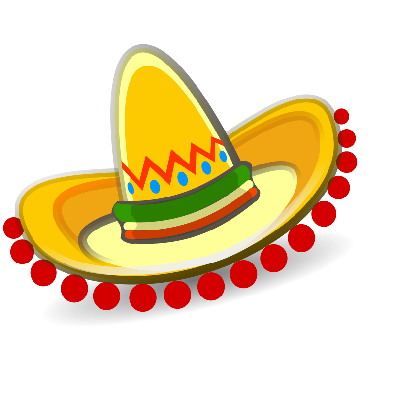 A Yellow Hat With A Colorful Design
