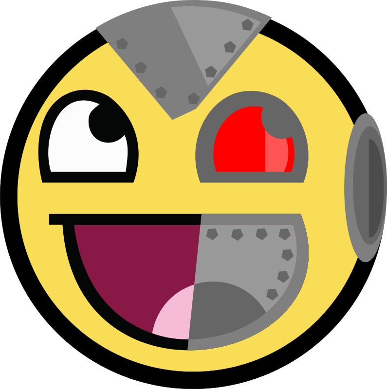 A Yellow And Grey Cartoon Face