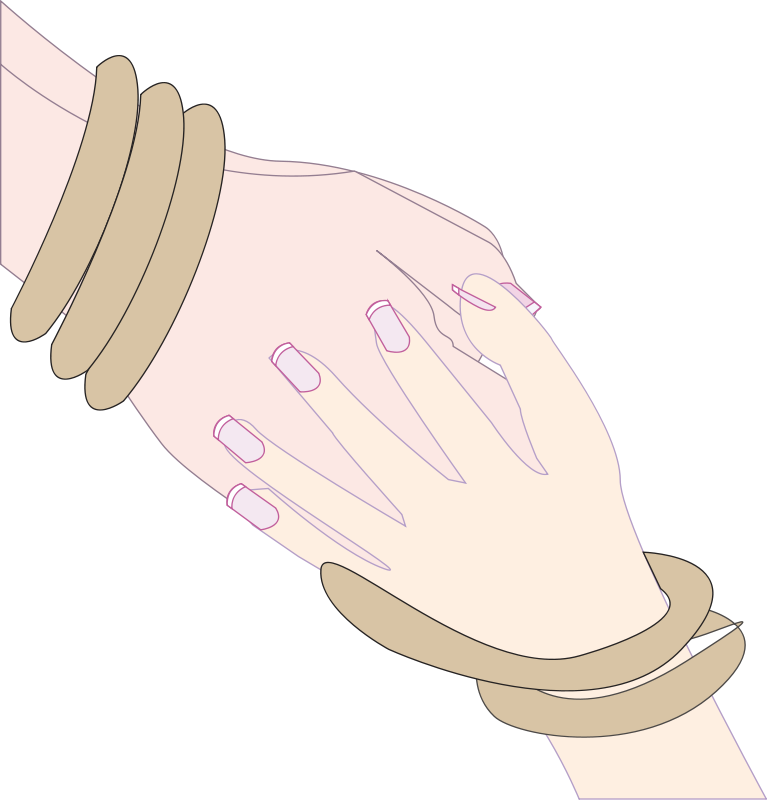 A Drawing Of A Couple Of Hands