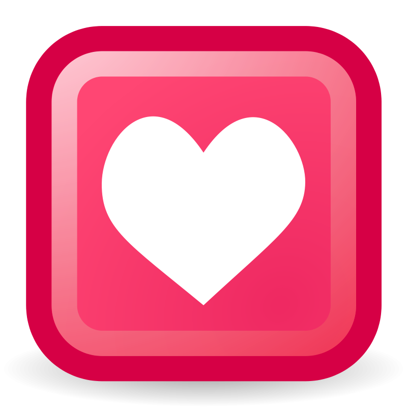 A Pink Square With A White Heart On It