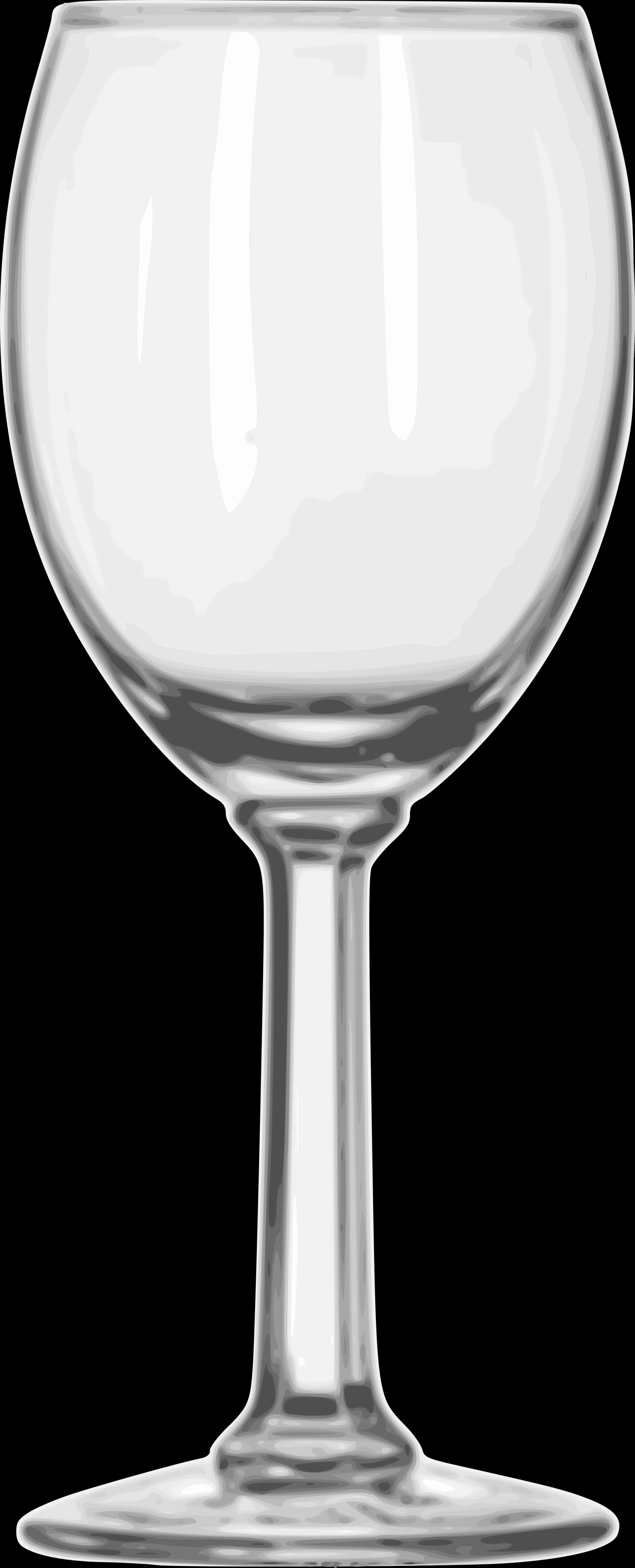 A Clear Wine Glass With A Stem