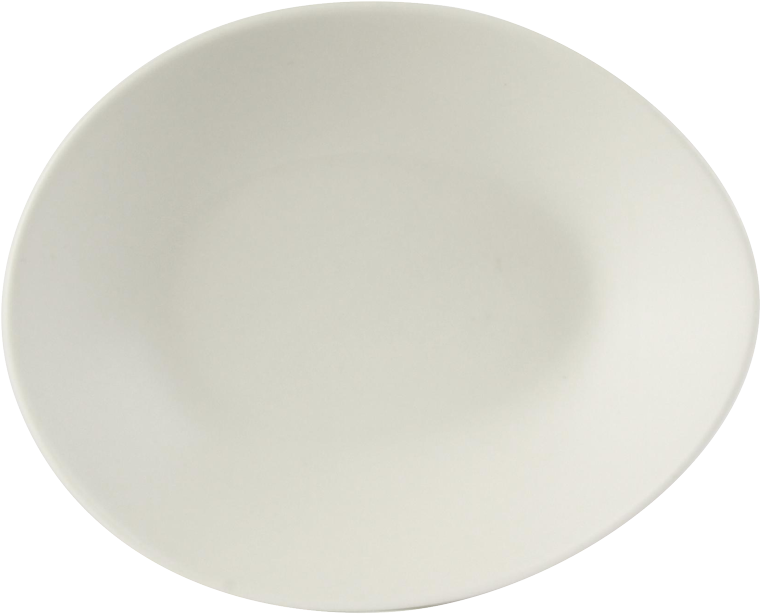 A White Plate On A Black Background