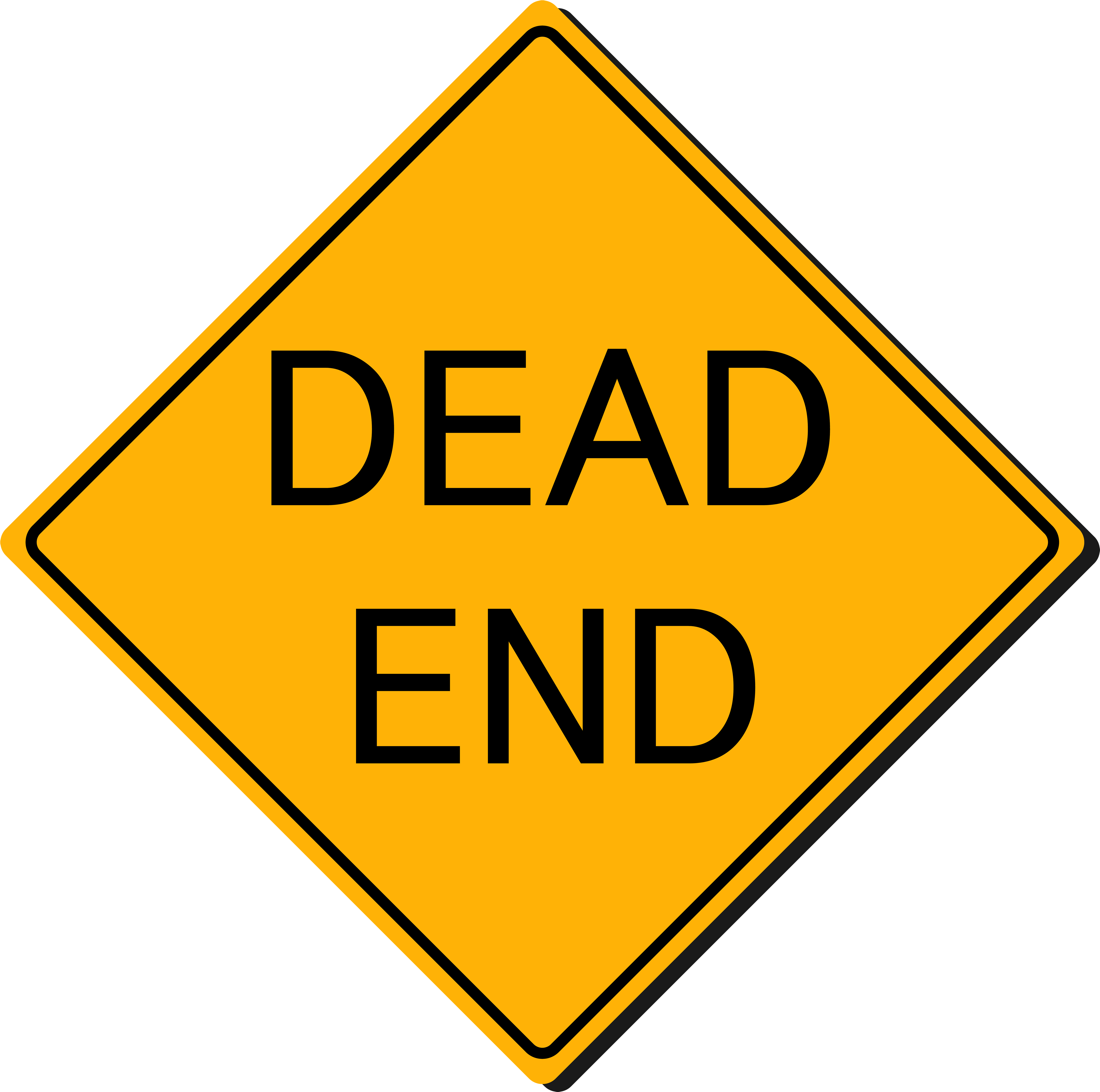 A Yellow Sign With Black Text