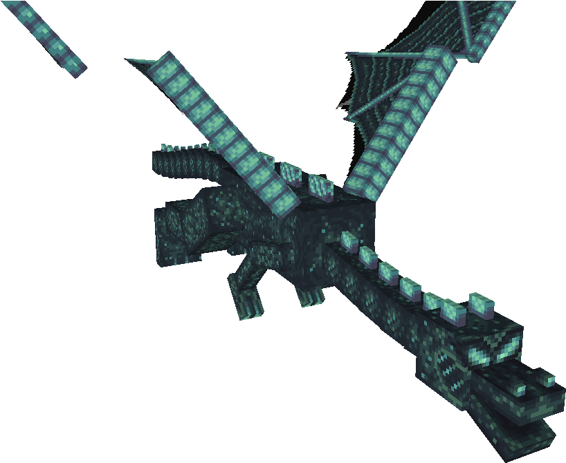A Pixelated Dragon With Wings And Wings