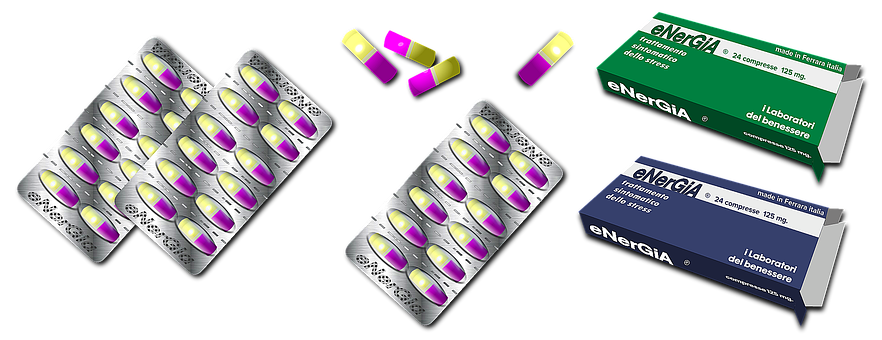 A Group Of Pills In A Blister Pack