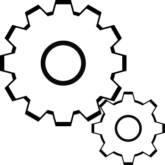 A Group Of White Gears
