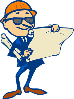 A Cartoon Of A Man Holding A Paper