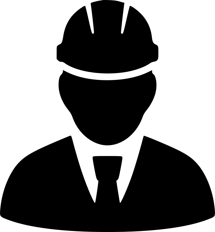 A Silhouette Of A Man Wearing A Hard Hat