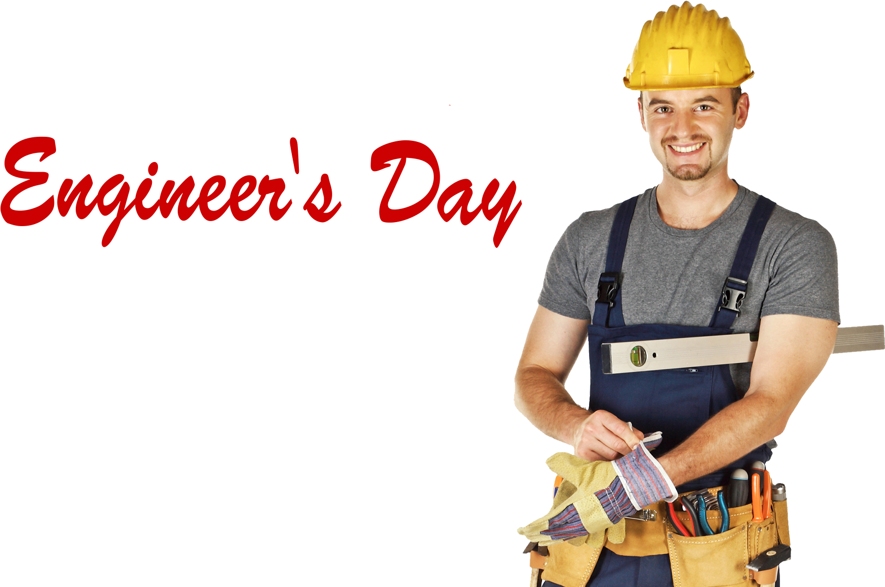 A Man Wearing A Hard Hat And Overalls