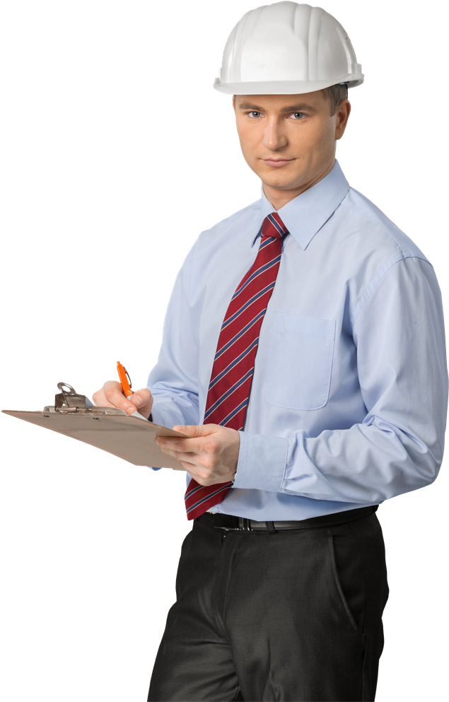 A Man Holding A Clipboard And Pen